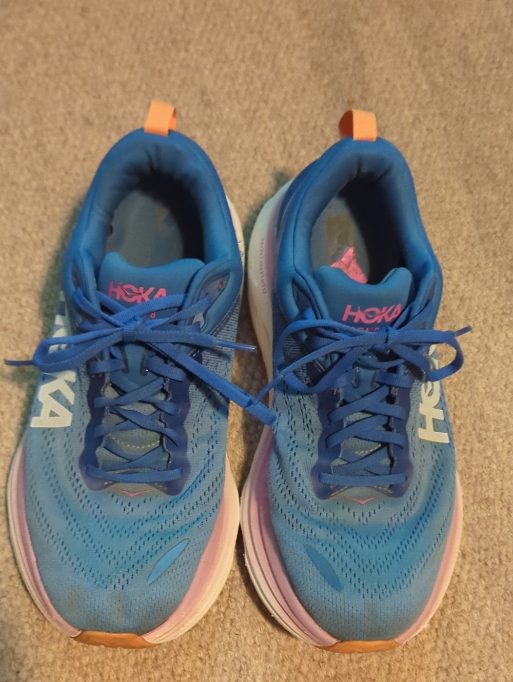 Women's Hoka One One Biondi 8 Size 10 D Width Blue/Pink - Picture 4 of 8